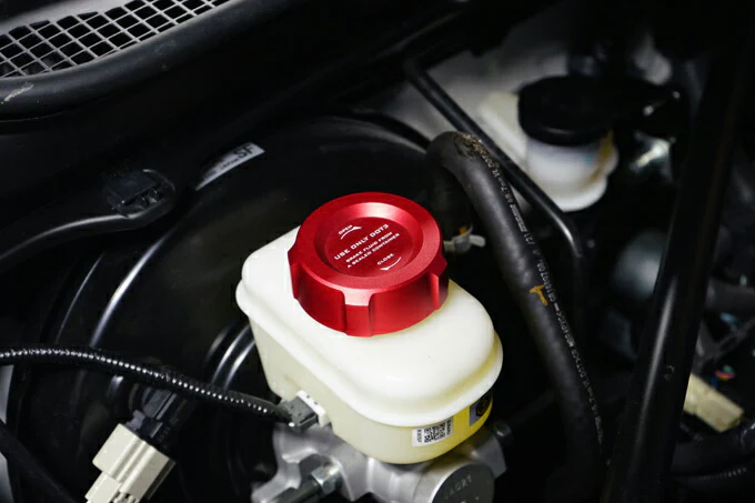 SUBARU BRZ【Type：ZD8】TOYOTA GR86 【Type：ZN8】Aluminum tank cap cover set : brake fluid tank, coolant reserve tank, window washer tank 3pcs【for RHD&LHD】 - Image 3