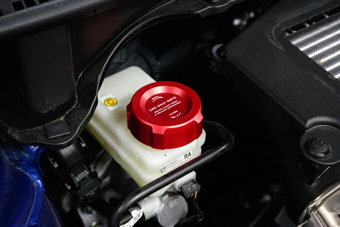 SUBARU FORESTER【Type：SK】Aluminum tank cap cover, set : brake fluid tank, coolant reserve tank, window washer tank 3pcs【for RHD&LHD】 - Image 3