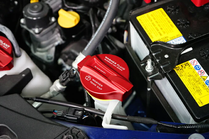 SUBARU FORESTER【Type：SK】Aluminum tank cap cover, set : brake fluid tank, coolant reserve tank, window washer tank 3pcs【for RHD&LHD】 - Image 4