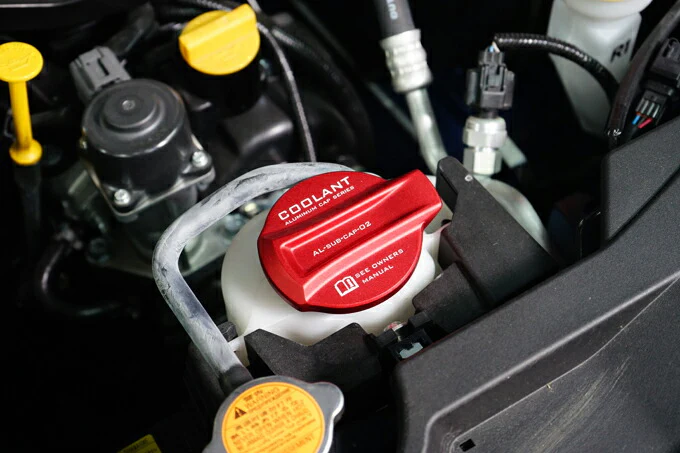 SUBARU FORESTER【Type：SK】Aluminum tank cap cover, set : brake fluid tank, coolant reserve tank, window washer tank 3pcs【for RHD&LHD】 - Image 5
