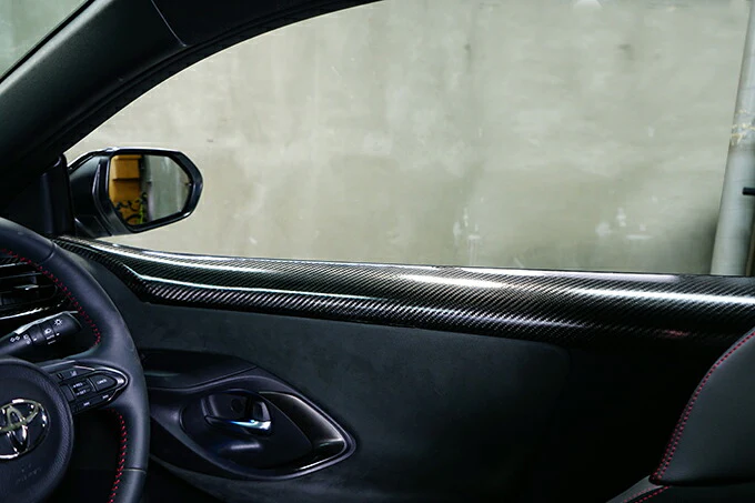 TOYOTA GR YARIS【Type:SERIES 10】Drycarbon door inner trim cover 2pcs/st661【for RHD&LHD】 - Image 4