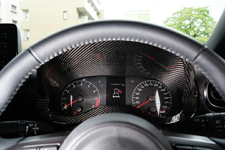 TOYOTA GR YARIS【Type：SERIES 10】Drycarbon meter hood cover 2pcs/st664-665【for RHD】 - Image 3