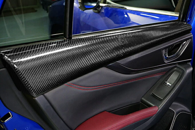 SUBARU WRX S4【Type：VB】Drycarbon rear inner door trim cover  2pcs/st672th【for RHD&LHD】 - Image 2