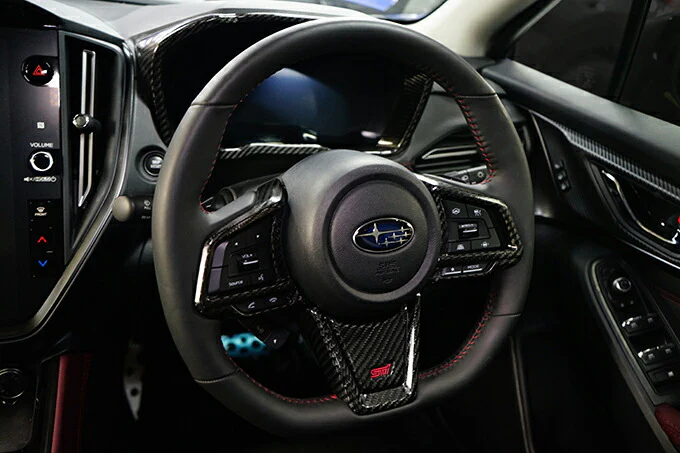 SUBARU WRX S4【Type：VB】Drycarbon steering wheel switch panel cover 3pcs /st644b【for RHD&LHD】 - Image 4