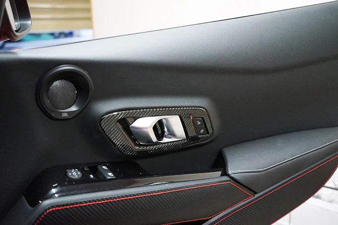 TOYOTA SUPRA【Type:DB#2】Drycarbon door lock panel 2pcs/st537【for LHD】 - Image 3