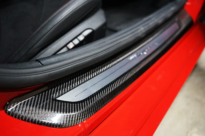 TOYOTA SUPRA【Type：DB#2】Drycarbon inner scuff plate cover 2pcs/st553th【for RHD&LHD】 - Image 4