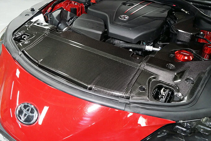 TOYOTA SUPRA 【Type:DB#2】Drycarbon radiator hood cover 3pcs/st631th【for RHD&LHD】 - Image 4