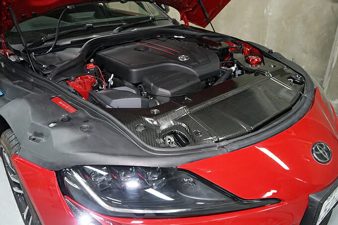 TOYOTA SUPRA 【Type:DB#2】Drycarbon radiator hood cover 3pcs/st631th【for RHD&LHD】 - Image 6