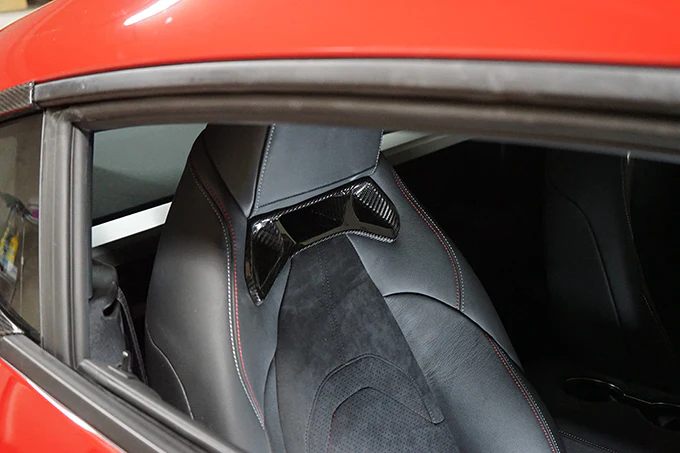TOYOTA SUPRA【Type：DB#2】Drycarbon  front seat headrest garnish 2pcs/st550【for RHD&LHD】 - Image 3