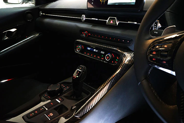 TOYOTA SUPRA 【Type：DB#2】Drycarbon center console cover 2pcs/st528【for RHD&LHD】 - Image 2
