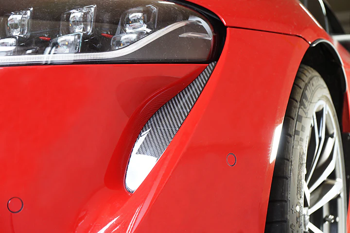 TOYOTA SUPRA【Type:DB#2】Drycarbon front bumper duct cover 2pcs/st555th【for RHD&LHD】 - Image 3