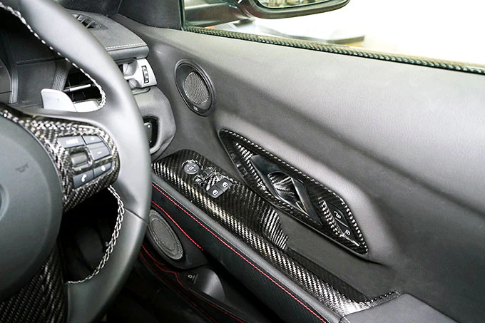 TOYOTA SUPRA【Type：DB#2】Drycarbon  switch panel cover 2pcs/st538jpth【for RHD】 - Image 4