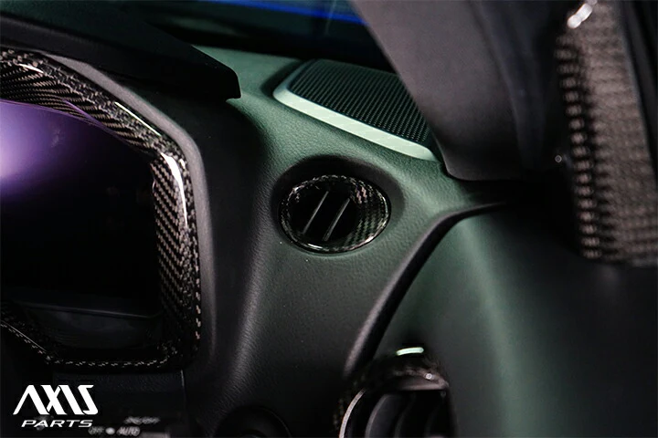 NISSAN FAIRLADY Z【Type：RZ34】Drycarbon AC on dash cover  2pcs/ st907【for RHD/LHD】 - Image 4