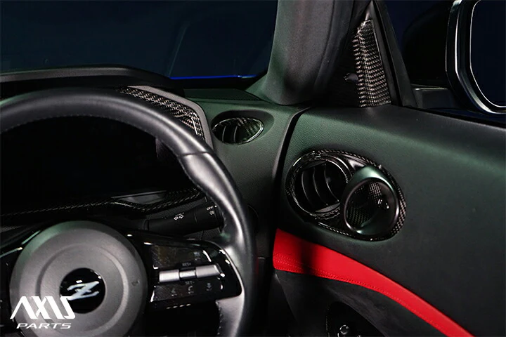 NISSAN FAIRLADY Z【Type：RZ34】Drycarbon AC on dash cover  2pcs/ st907【for RHD/LHD】 - Image 5